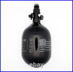 ELEV-8 Products 48ci/4500psi Paintball Carbon Fiber Tank Gloss Black/Grey Flag
