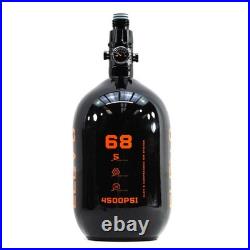 ELEV-8 Products 68ci/4500psi Paintball Carbon Fiber HPA Tank Gloss Black/Orange