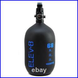 ELEV-8 Products 68ci/4500psi Paintball Carbon Fiber HPA Tank Matte Black/Blue
