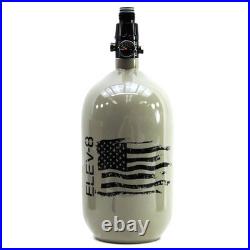 ELEV-8 Products 77ci/4500psi Paintball Carbon Fiber HPA Tank Gloss Tan/Black