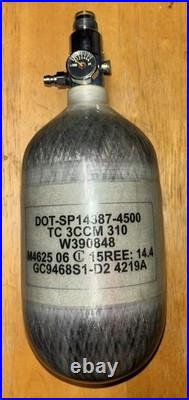 Empire Paintball Lite 68/4500 HPA Carbon Fiber Compressed AirTank With 3 Sleeves