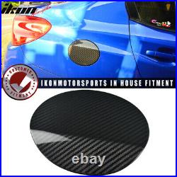 Fits 15-18 Subaru WRX STI Sedan Fuel Tank Cap Cover Trim Carbon Fiber CF