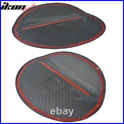 Fits 15-18 Subaru WRX STI Sedan Fuel Tank Cap Cover Trim Carbon Fiber CF