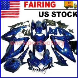 Forged Carbon Fiber Fairing Kit + Tank For Suzuki GSXR600 GSXR750 2008-2010 Blue