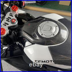 Front Carbon Fiber Tank Cover Fuel Gas Protector For CF-MOTO 450SR 2022+