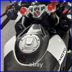 Front Carbon Fiber Tank Cover Fuel Gas Protector For CF-MOTO 450SR 2022+