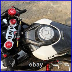 Front Carbon Fiber Tank Cover Fuel Gas Protector For CF-MOTO 450SR 2022+