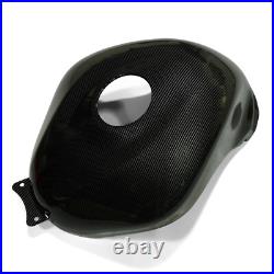 Fuel Gas Tank Cover Fairing Black Carbon Fiber For Kawasaki Ninja ZX6R 2007 2008