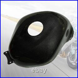 Fuel Gas Tank Cover Fairing Black Carbon Fiber For Kawasaki Ninja ZX6R 2007 2008