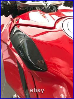 Glossy Plain Carbon fiber tank protectors Ducati Panigale V4