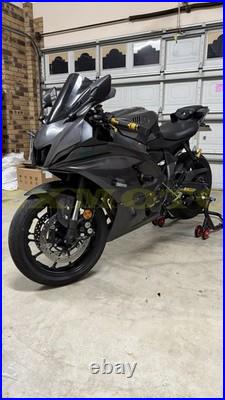 Gray Black Carbon Fiber Fairing Kit +Tank for Yamaha YZF R7 2022 2023 2024 2025