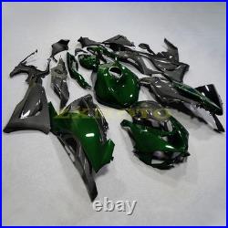 Green Black Carbon Fiber Fairing Kit+Tank+Bolt For Kawasaki Ninja ZX6R 2024 2025
