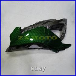 Green Black Carbon Fiber Fairing Kit+Tank+Bolt For Kawasaki Ninja ZX6R 2024 2025