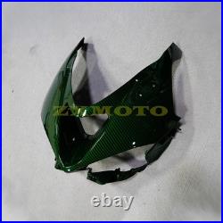 Green Black Carbon Fiber Fairing Kit+Tank+Bolt For Kawasaki Ninja ZX6R 2024 2025