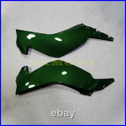 Green Black Carbon Fiber Fairing Kit+Tank+Bolt For Kawasaki Ninja ZX6R 2024 2025
