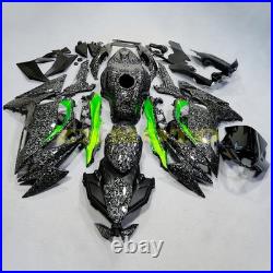 Green & Forged Carbon Fiber Fairing Kit +Tank for Kawasaki Ninja 650 2020-2025