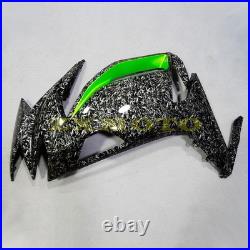 Green & Forged Carbon Fiber Fairing Kit +Tank for Kawasaki Ninja 650 2020-2025