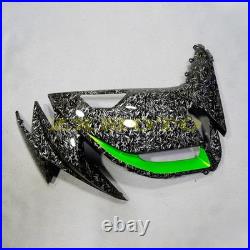 Green & Forged Carbon Fiber Fairing Kit +Tank for Kawasaki Ninja 650 2020-2025