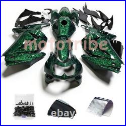 Green Forged Carbon Fiber Fairing+Tank+Bolt For Kawasaki Ninja 250R 2008-2012 US