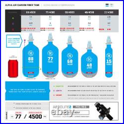 HK ARMY Alpha Air 48ci/4500psi Shadow Air System Tank with HP8 Regulator 52101001