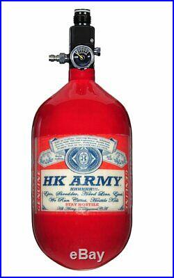 HK Army AeroLite Carbon Fiber HPA Paintball Tank 68ci 4500psi Red Hostileweiser