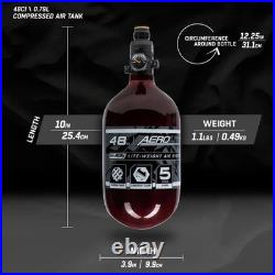 HK Army Aerolite 48/4500 Carbon Fiber Paintball / Airsoft Tank RED