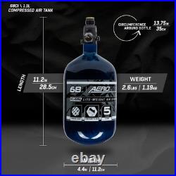HK Army Aerolite 68/4500 Carbon Fiber Paintball / Airsoft Tank Blue