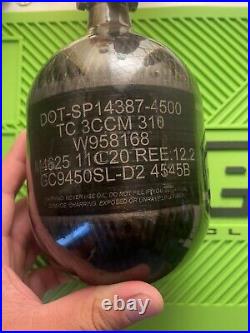 HK Army Aerolite Carbon Fiber HPA Paintball Tank Air System 48ci 4500 psi Smoke