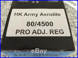 HK Army Aerolite Extra Lite 80/4500 Carbon Fiber Air Tank w Aerolite2 Pro Reg