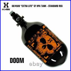 HK Army Doom 68/4500 Extra Lite Carbon Fiber Paintball Tank Std Reg Orange