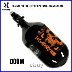 HK Army Doom 68/4500 Extra Lite Carbon Fiber Paintball Tank Std Reg Orange