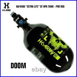 HK Army Doom 68/4500 Extra Lite Carbon Fiber Paintball Tank V2 Pro Reg Green