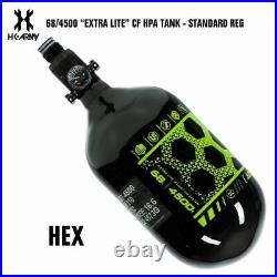 HK Army Hex 68/4500 Extra Lite Carbon Fiber Paintball Tank Standard Reg Green