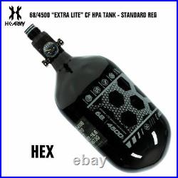 HK Army Hex 68/4500 Extra Lite Carbon Fiber Paintball Tank Standard Reg Grey