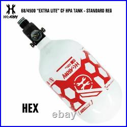 HK Army Hex 68/4500 Extra Lite Carbon Fiber Paintball Tank Standard Reg Red