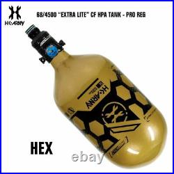 HK Army Hex 68/4500 Extra Lite Carbon Fiber Paintball Tank V2 Pro Reg Gold