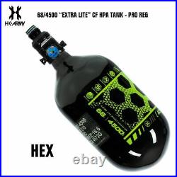 HK Army Hex 68/4500 Extra Lite Carbon Fiber Paintball Tank V2 Pro Reg Green