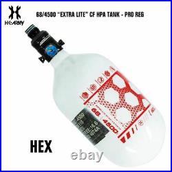HK Army Hex 68/4500 Extra Lite Carbon Fiber Paintball Tank V2 Pro Reg Red