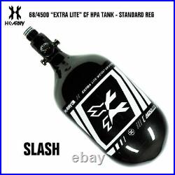 HK Army Slash 68/4500 Extra Lite Carbon Fiber Paintball Tank Std Reg White