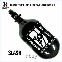 HK Army Slash 68/4500 Extra Lite Carbon Fiber Paintball Tank Std Reg White