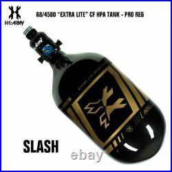 HK Army Slash 68/4500 Extra Lite Carbon Fiber Paintball Tank V2 Pro Reg Gold