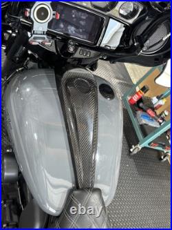Harley Davidson Touring Carbon Fiber Tank Console Without Gas Cap Hole