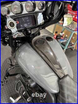 Harley Davidson Touring Carbon Fiber Tank Console Without Gas Cap Hole