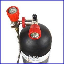 High Pressure 30MPA SCBA Paintball Air Tank Valve Carbon Fiber Valve Gauge +Hose