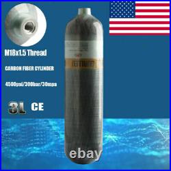 Hunting 3L CE Scuba Air Carbon Fiber Cylinder 4500psi PCP Tank Thread M18x1.5