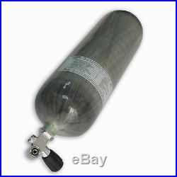 Hunting 9L CE 4500Psi Scba Bottle Carbon Fiber Hpa Tank PCP Cylinder with Valve