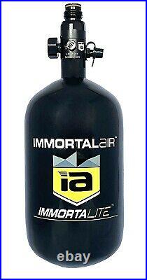 Immortal Air ImmortaLITE 77ci 4500psi Carbon Fiber HPA Tank Black LP Regulator