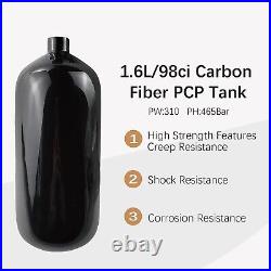 Lightweight 98ci Carbon Fiber PCP Air Tank DOT Certified Dual Gauge System Lightweight 98ci Carbon Fiber PCP Air Tank DOT Certified Dual Gauge System