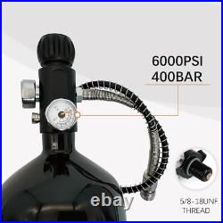 Lightweight 98ci Carbon Fiber PCP Air Tank DOT Certified Dual Gauge System Lightweight 98ci Carbon Fiber PCP Air Tank DOT Certified Dual Gauge System