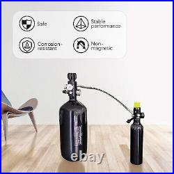Lightweight 98ci Carbon Fiber PCP Air Tank DOT Certified Dual Gauge System Lightweight 98ci Carbon Fiber PCP Air Tank DOT Certified Dual Gauge System